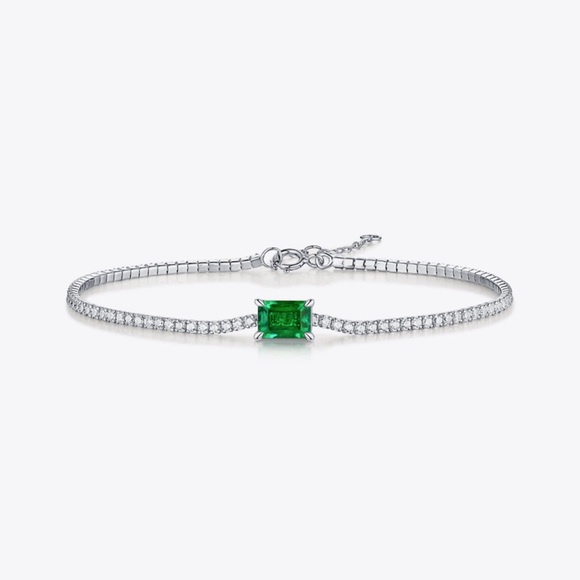 1 Carat Lab Grown emerald bracelet - Picture 4 of 5